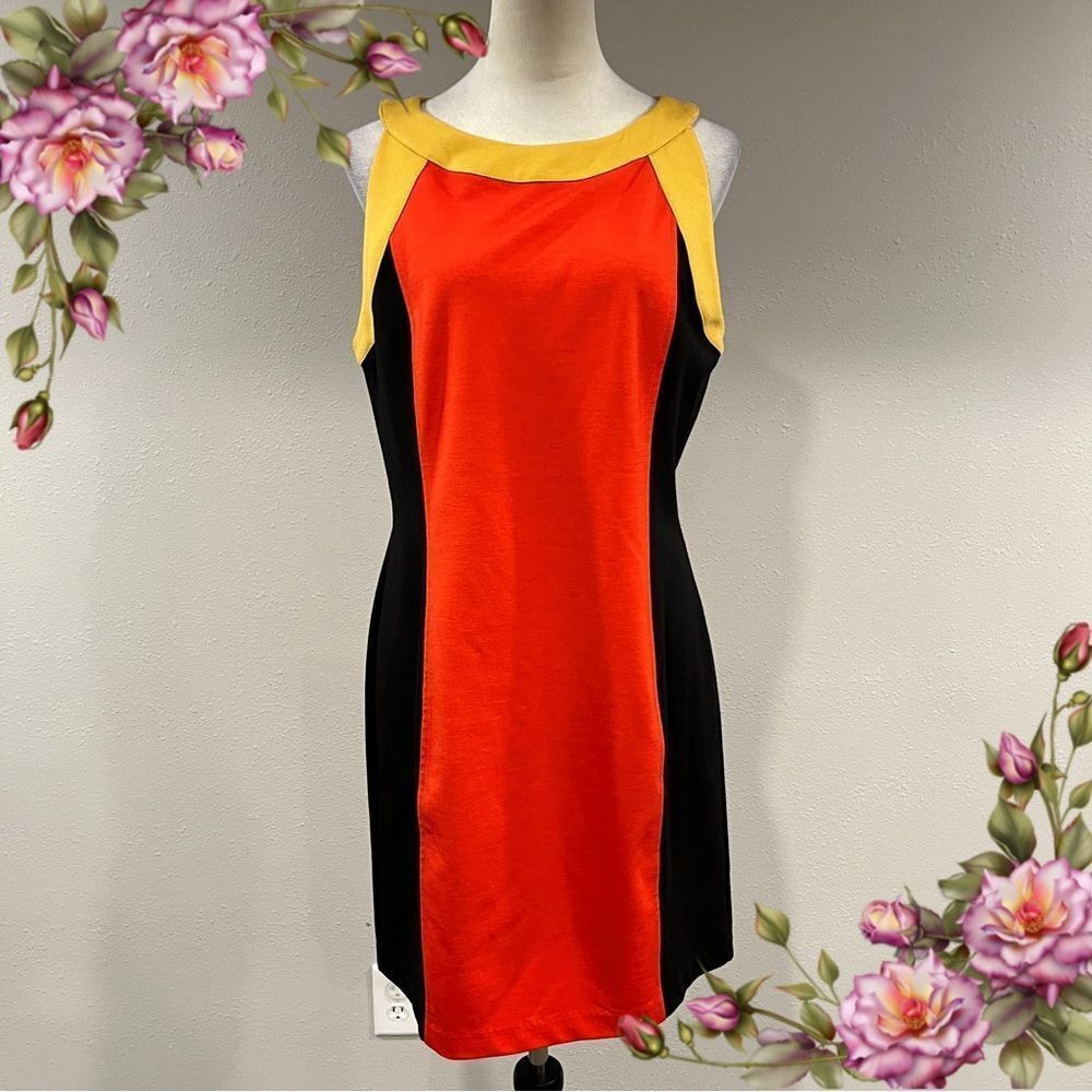 Adore Colorblock Sleeveless fitted knee length‎ Dress size large